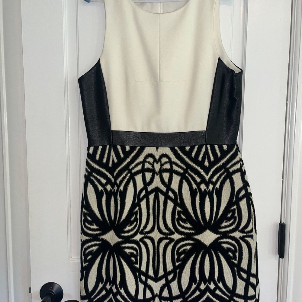 Anthropologie Cocktail Dress size 10, black/cream